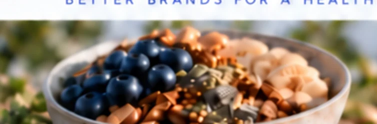 Bowl of food with blueberries, grains and nuts